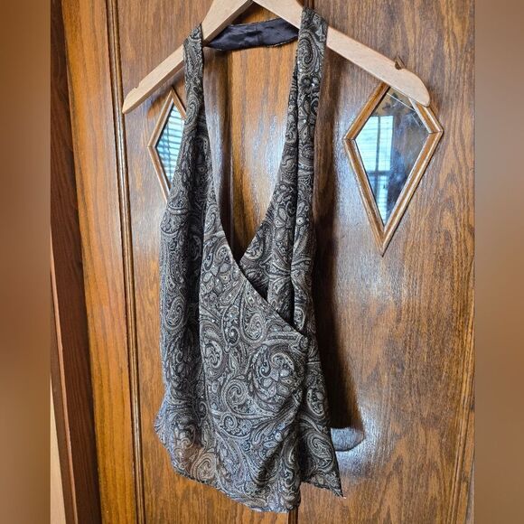 Banana Republic Silk and Sequin Paisley Halter Top - Picture 8 of 9